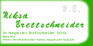 miksa brettschneider business card